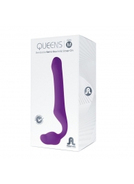Лиловый безремневой страпон Queens M - Adrien Lastic - купить с доставкой в Вологде