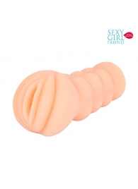 Телесный мастурбатор-вагина с комплектом эрекционных колец - Bior toys - в Вологде купить с доставкой