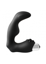 Черный вибромассажер простаты FantASStic Vibrating Prostate Massager - 11,3 см. - Dream Toys - в Вологде купить с доставкой