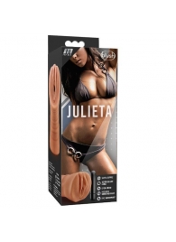 Мастурбатор-вагина цвета карамели Julieta с вибрацией - Blush Novelties - в Вологде купить с доставкой