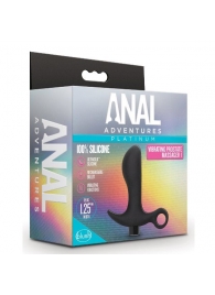 Черный анальный вибратор Silicone Vibrating Prostate Massager 01 - 10,8 см. - Blush Novelties - в Вологде купить с доставкой