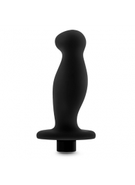 Черный анальный вибромассажёр Silicone Vibrating Prostate Massager 02 - 10,8 см. - Blush Novelties - в Вологде купить с доставкой