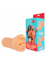 Телесный мастурбатор-ротик с высунутым язычком - Bior toys - в Вологде купить с доставкой