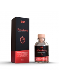 Массажный гель с ароматом клубники Strawberry - 30 мл. - INTT - купить с доставкой в Вологде