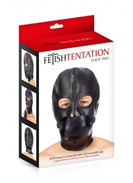 Маска-шлем с прорезями для глаз и регулируемым кляпом - Fetish Tentation - купить с доставкой в Вологде