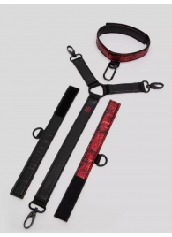 Ошейник с наручниками Reversible Faux Leather Collar and Wrist - Fifty Shades of Grey - купить с доставкой в Вологде