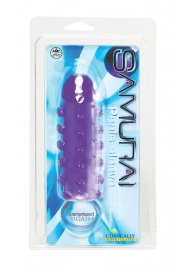 Закрытая фиолетовая насадка с пупырышками SAMURAI PENIS SLEEVE PURPLE - 14,5 см. - NMC - в Вологде купить с доставкой