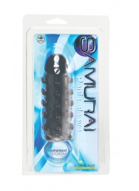 Дымчатая стимулирующая насадка с закрытой головкой SAMURAI PENIS SLEEVE BLACK - 14,5 см. - NMC - в Вологде купить с доставкой