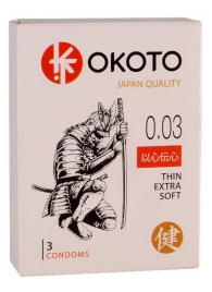 Тонкие презервативы OKOTO Thin Extra Soft - 3 шт. - Sitabella - купить с доставкой в Вологде