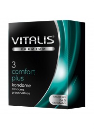 Контурные презервативы VITALIS PREMIUM comfort plus - 3 шт. - Vitalis - купить с доставкой в Вологде