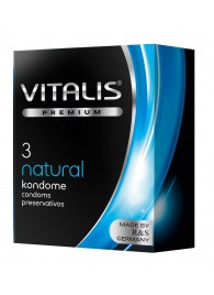 Классические презервативы VITALIS PREMIUM natural - 3 шт. - Vitalis - купить с доставкой в Вологде