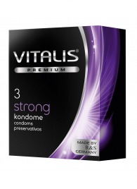 Презервативы с утолщенной стенкой VITALIS PREMIUM strong - 3 шт. - Vitalis - купить с доставкой в Вологде