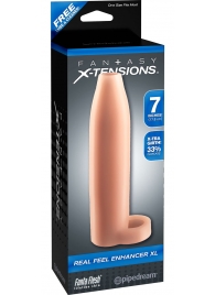 Телесная насадка Real Feel Enhancer XL - 17 см. - Pipedream - в Вологде купить с доставкой