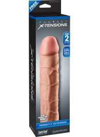 Телесная насадка Fantasy X-tensions Perfect 2  Extension - 20,3 см. - Pipedream - в Вологде купить с доставкой