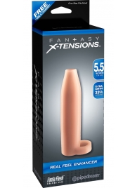 Насадка-расширитель с кольцом для подхвата мошонки Real Feel Enhancer - 14 см. - Pipedream - в Вологде купить с доставкой
