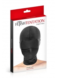 Сплошная маска-шлем с имитацией повязки для глаз - Fetish Tentation - купить с доставкой в Вологде