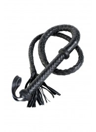 Длинный кожаный кнут с хлопушками на конце - ToyFa - купить с доставкой в Вологде