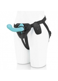 Голубая изогнутая насадка 6in Remote Control Ripple P-Spot G-Spot на черных трусиках - 16 см. - Pegasus - купить с доставкой в Вологде