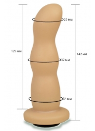 Телесная рельефная насадка Harness - 14,2 см. - LOVETOY (А-Полимер) - купить с доставкой в Вологде