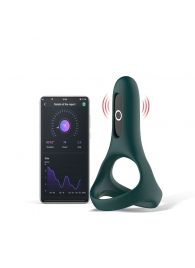 Изумрудное виброкольцо Magic Motion Rise с подхватом мошонки - Magic Motion - в Вологде купить с доставкой