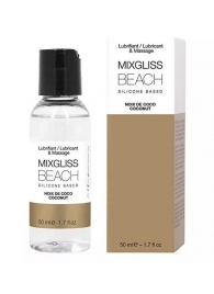 Смазка на силиконовой основе Mixgliss Beach - 50 мл. - Mixgliss - купить с доставкой в Вологде
