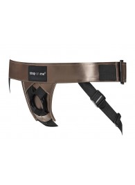 Бронзовый пояс для насадок Curious Harness - Strap-on-me - купить с доставкой в Вологде