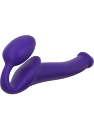 Фиолетовый безремневой страпон Silicone Bendable Strap-On - size S - Strap-on-me - купить с доставкой в Вологде
