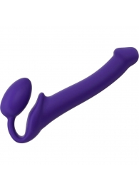 Фиолетовый безремневой страпон Silicone Bendable Strap-On - size M - Strap-on-me - купить с доставкой в Вологде