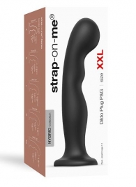 Черная насадка Strap-On-Me Dildo Plug P G size XXL - Strap-on-me - купить с доставкой в Вологде