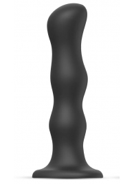 Черная насадка Strap-On-Me Dildo Geisha Balls size M - Strap-on-me - купить с доставкой в Вологде