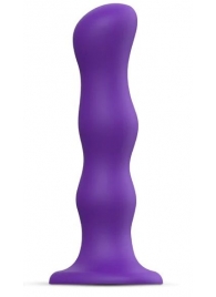 Фиолетовая насадка Strap-On-Me Dildo Geisha Balls size M - Strap-on-me - купить с доставкой в Вологде