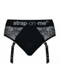 Черные трусики для насадок Diva Lingerie Harness - size M - Strap-on-me - купить с доставкой в Вологде