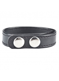 Кольцо на пенис SNAP COCK RING из искусственной кожи на клепках - BlueLine - в Вологде купить с доставкой