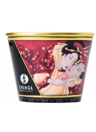 Массажная  свеча Sparkling Strawberry Wine с ароматом клубничного вина - 170 мл. - Shunga - купить с доставкой в Вологде