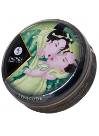 Массажная свеча Exotic Green Tea с ароматом зелёного чая - 30 мл. - Shunga - купить с доставкой в Вологде