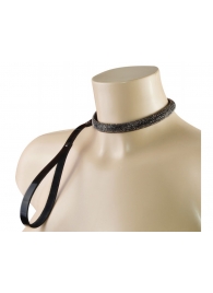 Эффектный сверкающий ошейник с поводком  Гламур - Sitabella - купить с доставкой в Вологде