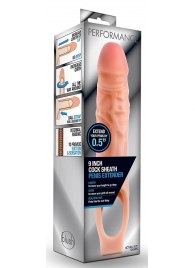 Телесная насадка на пенис 9 Inch Cock Sheath Extender - 22,2 см. - Blush Novelties - в Вологде купить с доставкой