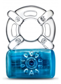 Синее эрекционное виброкольцо Pleaser Rechargeable C-Ring - Blush Novelties - в Вологде купить с доставкой