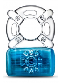 Синее эрекционное виброкольцо One Night Stand Vibrating C-Ring - Blush Novelties - в Вологде купить с доставкой