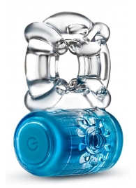 Синее эрекционное виброкольцо One Night Stand Vibrating C-Ring - Blush Novelties - в Вологде купить с доставкой