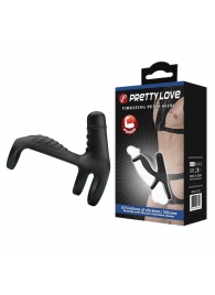 Черная вибронасадка на пенис Vibrating Penis Sling - Baile - в Вологде купить с доставкой