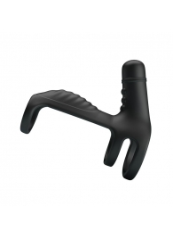 Черная вибронасадка на пенис Vibrating Penis Sling - Baile - в Вологде купить с доставкой