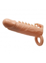 Телесная удлиняющая насадка Penis Sleeve Emmitt - 17 см. - Baile - в Вологде купить с доставкой