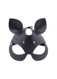 Черная кожаная маска  Кошка  с маленькими ушками - Crazy Handmade - купить с доставкой в Вологде
