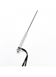 Черный кожаный стек с гладкой ручкой - 55 см. - Crazy Handmade - купить с доставкой в Вологде