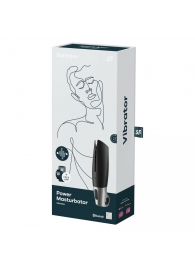 Черный мастурбатор с вибрацией Power Masturbator - Satisfyer - в Вологде купить с доставкой