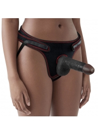 Женский темнокожий страпон Easy Strapon Set 7 Inch - 18 см. - Lovetoy - купить с доставкой в Вологде