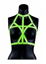 Портупея Bra Harness с неоновым эффектом - размер L-XL - Shots Media BV - купить с доставкой в Вологде
