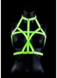 Портупея Bra Harness с неоновым эффектом - размер L-XL - Shots Media BV - купить с доставкой в Вологде