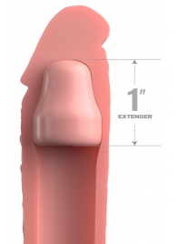 Телесная насадка-удлинитель 1 Inch Silicone X-tension - 17,8 см. - Pipedream - в Вологде купить с доставкой